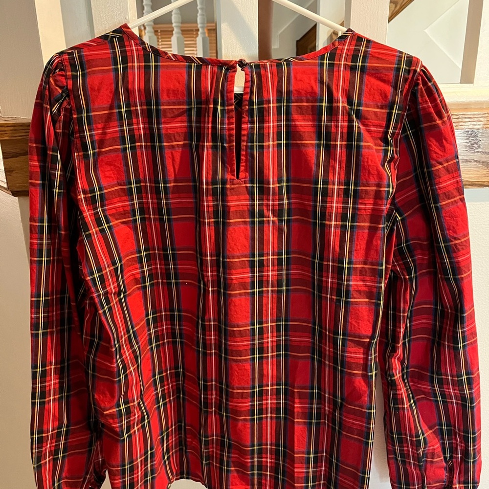 J. Crew Vibrant Red Plaid Shirt